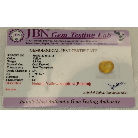 Bankok Pukhraj Stone – Original Yellow Sapphire Bankok Pukhraj Stone – Original Yellow Sapphire